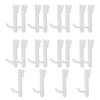 20Pcs Wire Shelving Hooks Plastic Strong Hanging J Clips for Wire Grid Panels Easy Installation Heavy Duty Storage and Display