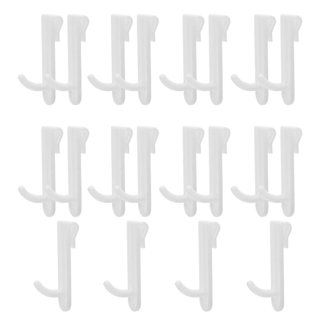 20Pcs Wire Shelving Hooks Plastic Strong Hanging J Clips for Wire Grid Panels Easy Installation Heavy Duty Storage and Display