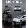 1/32 Tesla Cyber the Truck Pickup Alloy Camping RV Car Model Diecasts Metal Toy Van Motorhome Touring Car Model Sound Light Kids Gifts