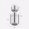 360° Dual Function Anti-splash Bubbler Kitchen Tap Aerator Bathroom Rotatable Extension Faucet Filter Dual Mode Bubbler Nozzle