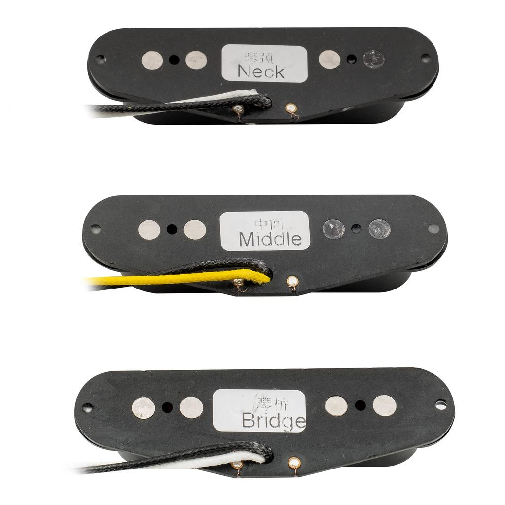 Wilkinson M Series High Output Alnico 5 Stratocaster Pickup Black Set,