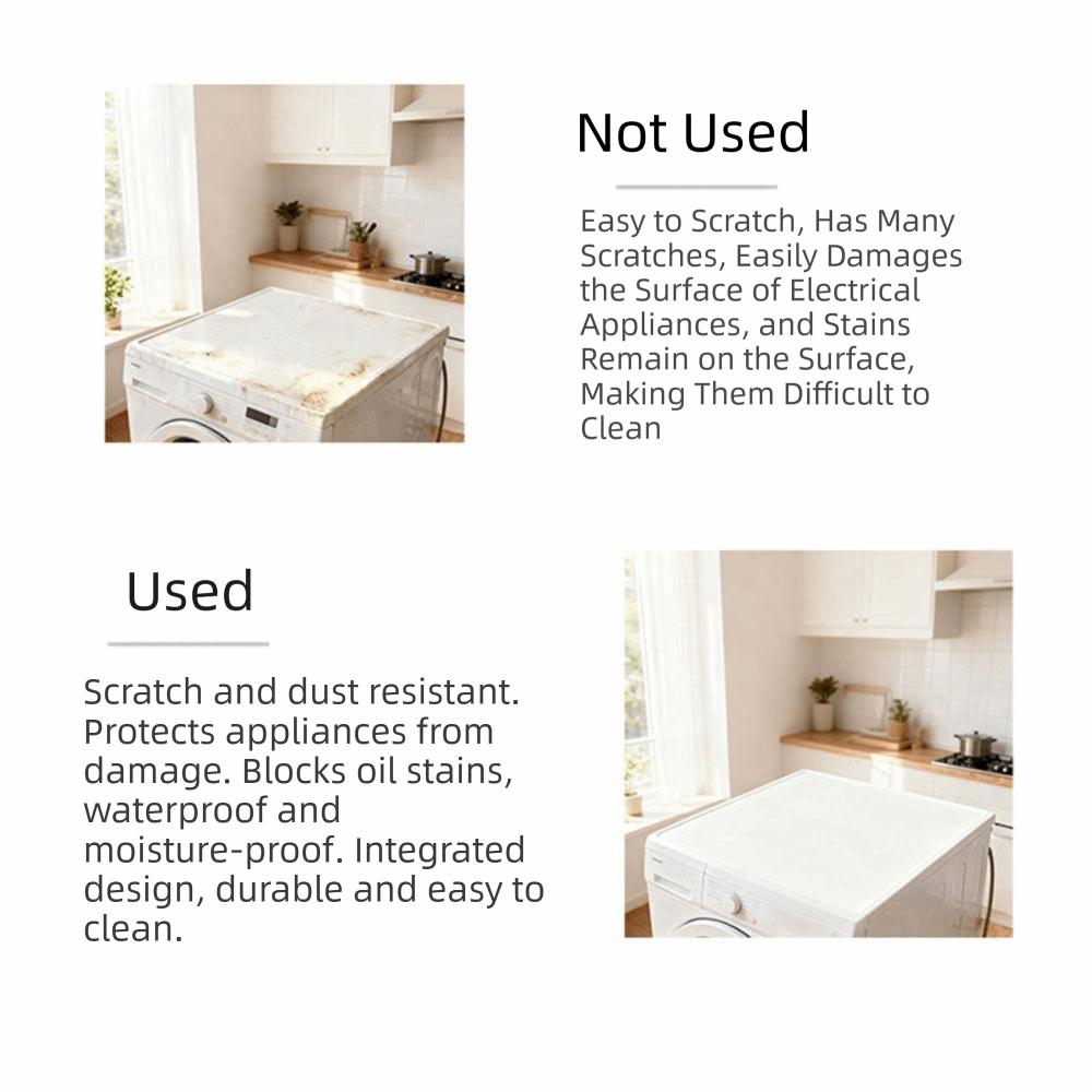 Non-Slip Washer Dryer Top Storage Mat Dust-Proof Washer and Dryer Top Protector Mat Refrigerators