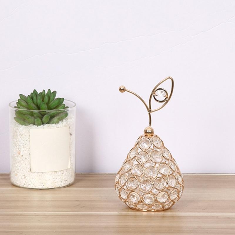 Crystals Fruit Statues Natural 3D Statues Decorations Fruit Shape Polished Smooth Collection for Bedroom Home Bar Desk