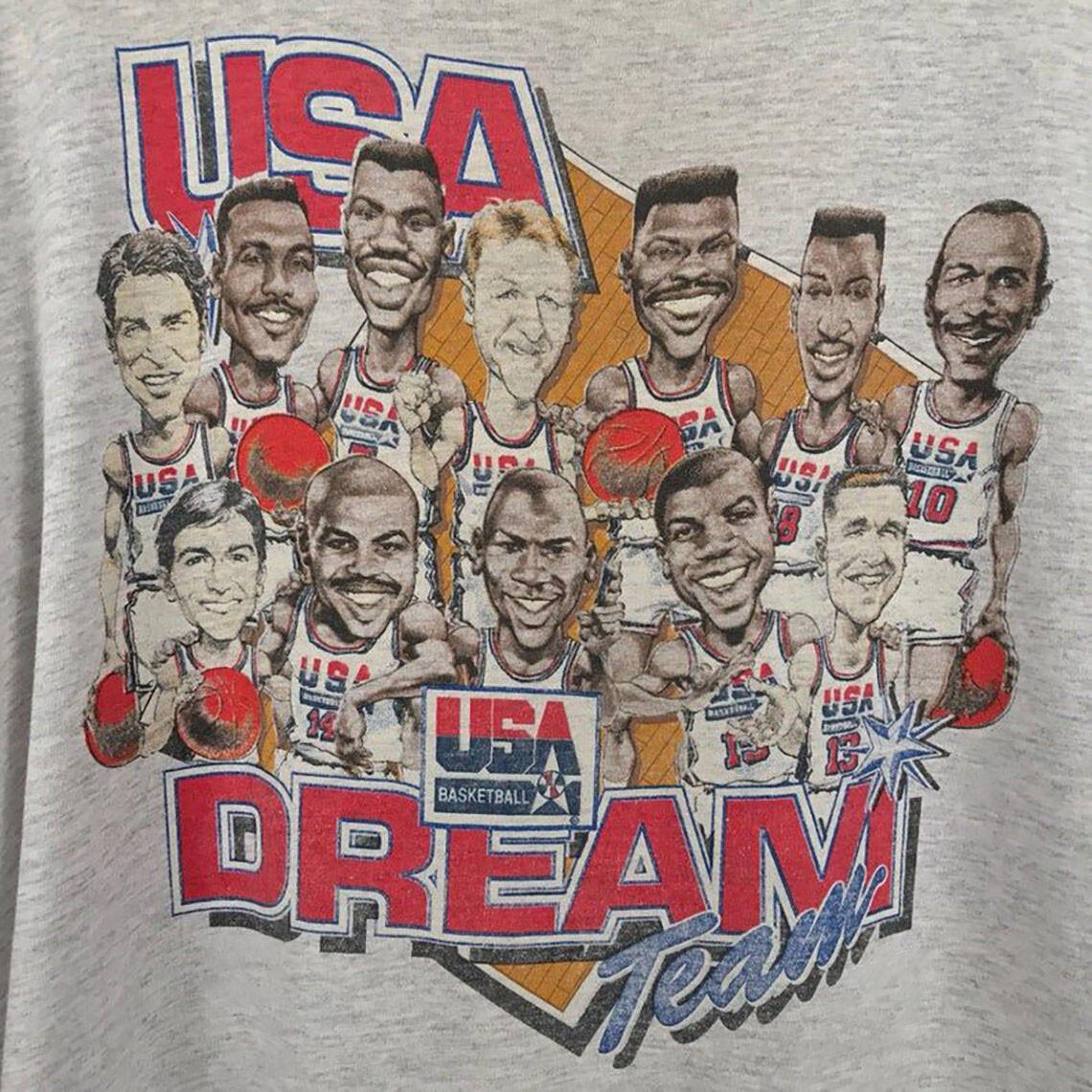 Patrick Ewing Larry Bird David Robinson Charles Barkley Gray T-Shirt Mens Womens Tees Top JJ4191 L