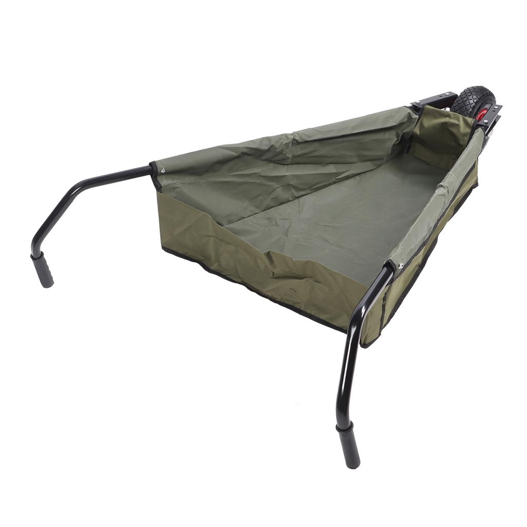 Collapsible Garden Wheelbarrow Steel Tube Large Capacity Bag Foldable Yard Cart for Grass Weeds Bark Soil