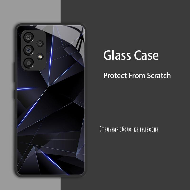 For Samsung Galaxy A52 A52S A53 Case Cover Tempered Glass Case Hard Coque Bumper For Samsung A33 A73 A13 A72 4G 5G Protect Case