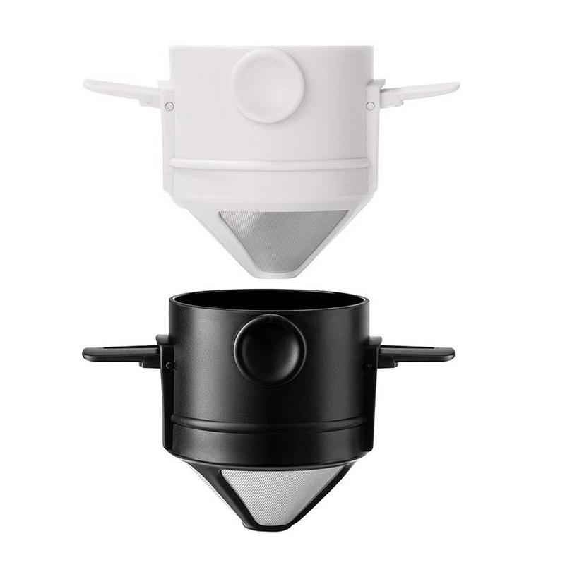 1Pieces Foldable Portable Coffee Filter Coffee Maker Stainless Steel Drip Coffee Tea Holder Outdoor Tableware