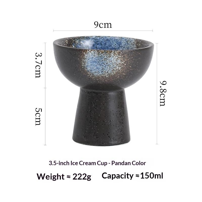 High Feet Ceramic Bowl Dessert Bowl Ice Cream Cup Dinner Plate Serving Plates Fruit Plate Salad Bowls Soup Bowl Snack Tray Dish