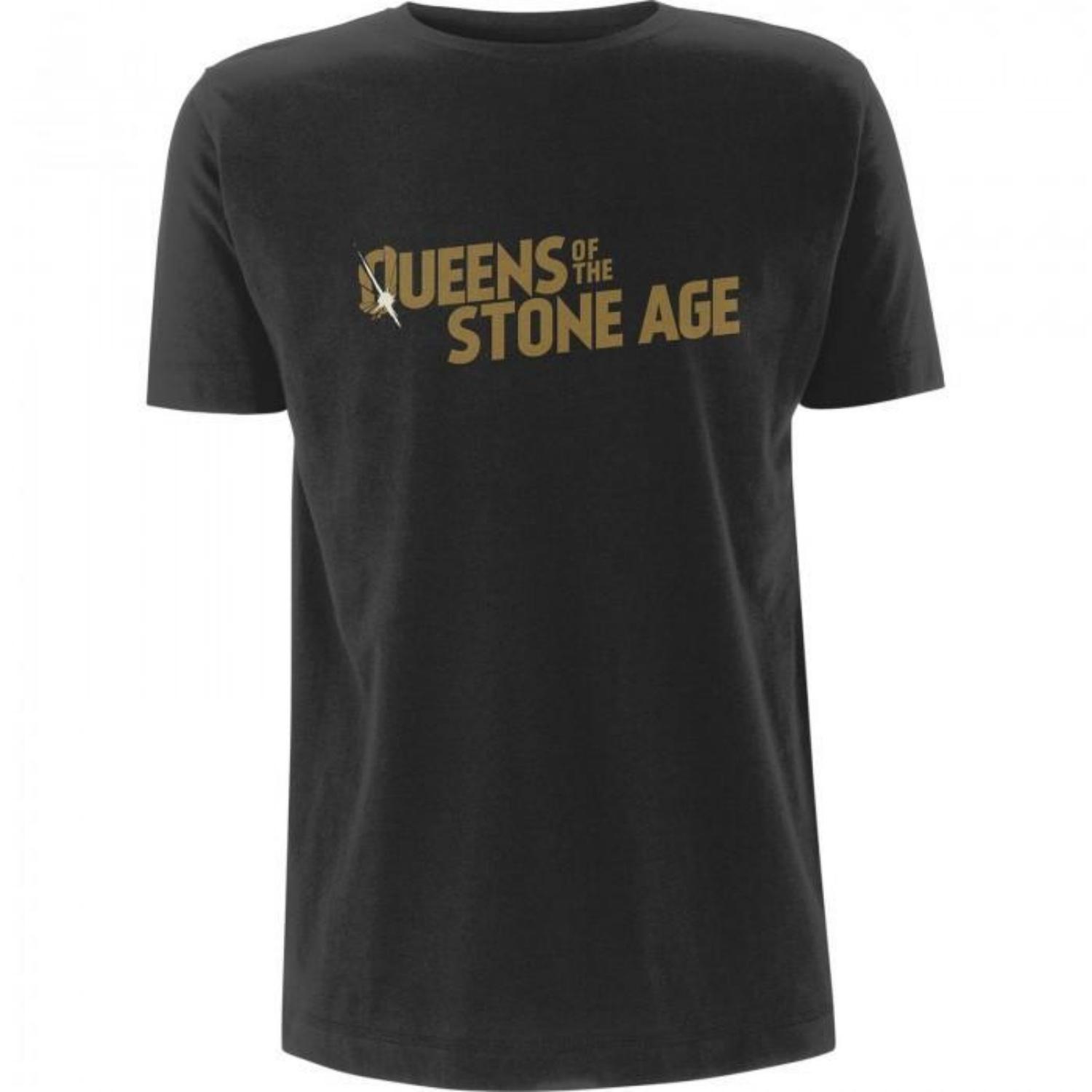 Queens Of The Stone Age Unisex Adult Metallic Cotton Logo T-Shirt S