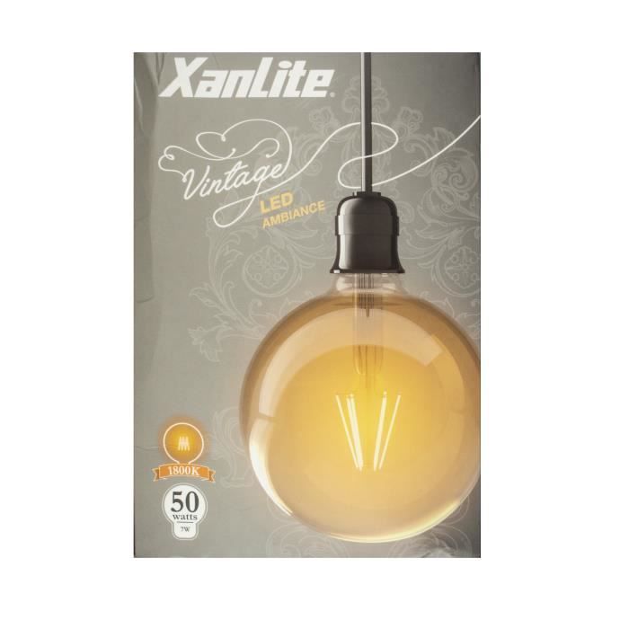 Ampoule led - vintage - g125 - 800 lumens - culot e27 - ambre
