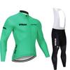 New STRAVA Cycling Suit Long Sleeve Strap Suit Men's and Women's Cycling Suit Road Cycling Shirt
