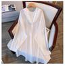 Sheer Plus Size 240 Jin Batwing Hoodie - Slimming & Versatile Summer Cover-Up