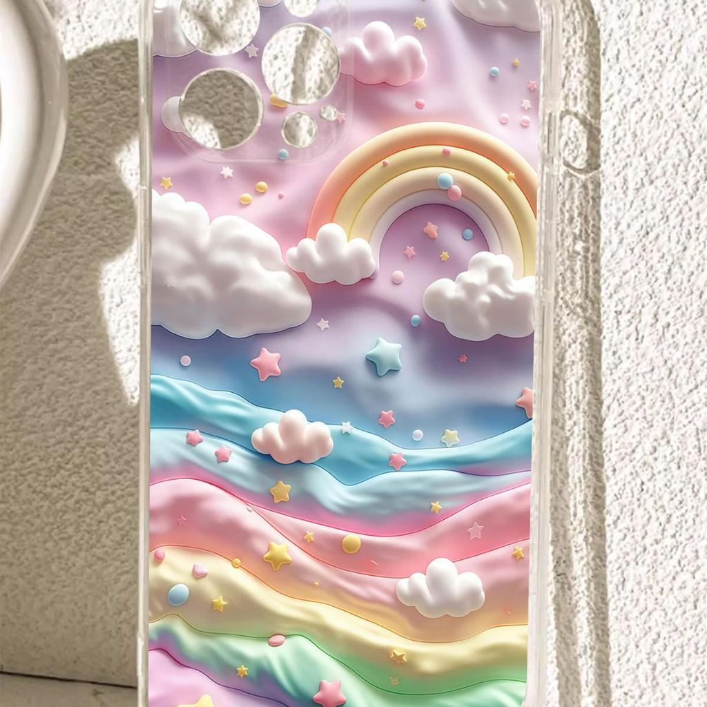 Rainbow Bridge Anti-Drop Clear Case for iPhone 14/15/16/17 Pro Max Series