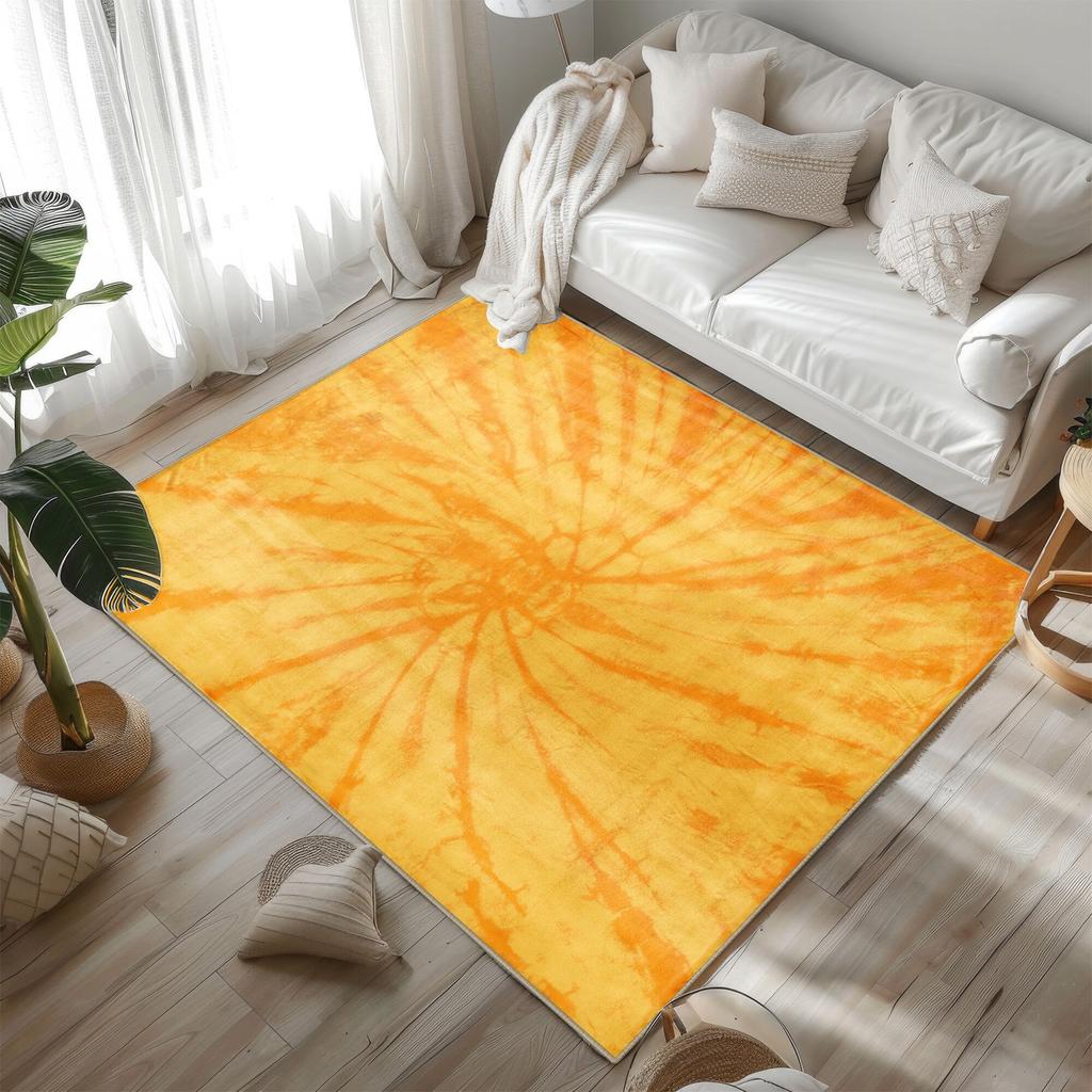 Nordic Tie Dye Area Rug for Living Room Modern Abstract Area Carpet Boho Area Rugs Colorful Rug Eclectic Bedroom Decor Carpet