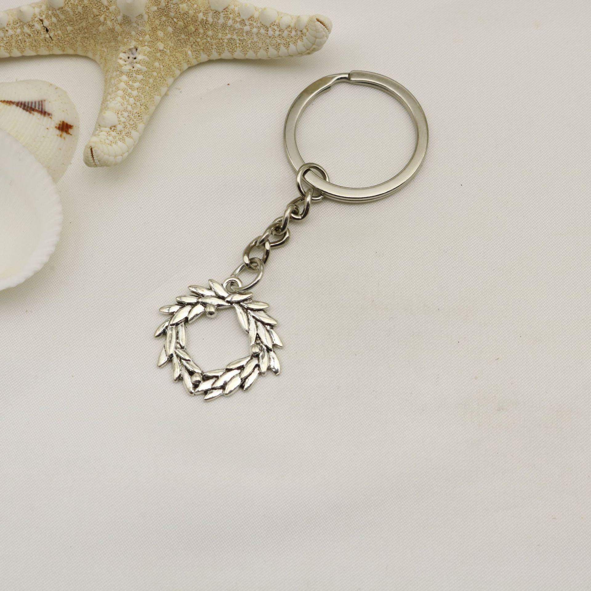 HEEIN Simple Olive Branch Keychain Pendant