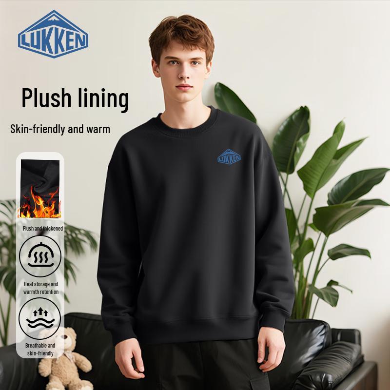 

LUKKEN Men s Fleece-Lined Loose-Fit Crewneck Sweatshirt XL
