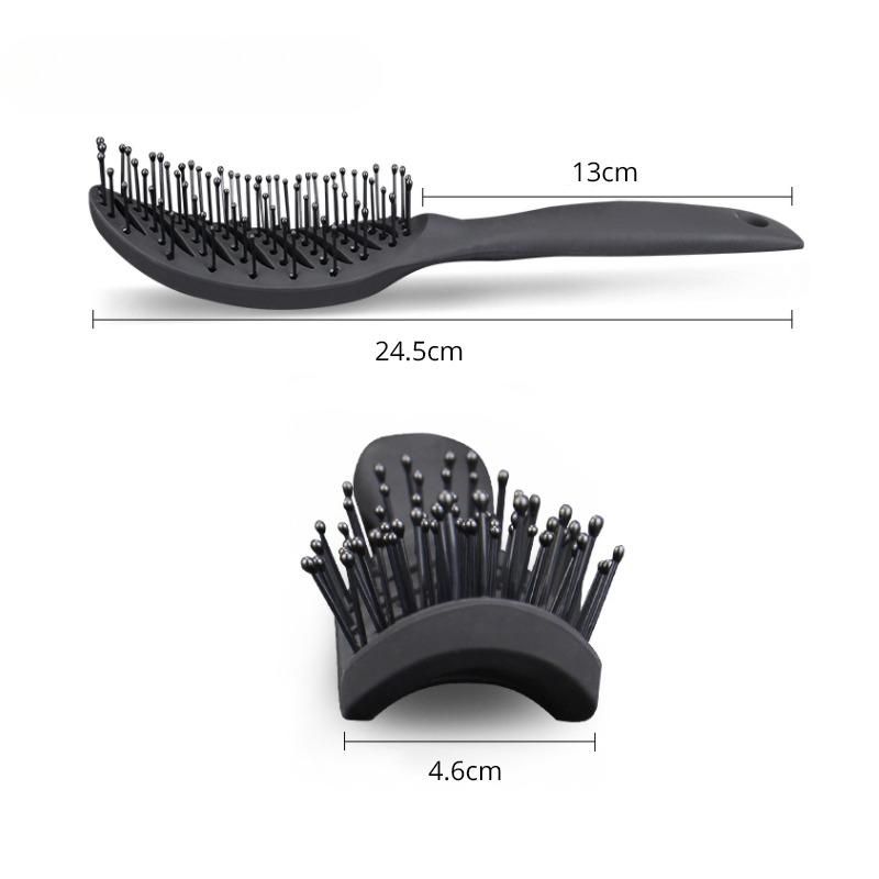 1PC Styling Curly Hair Brush Salon Massager Comb Brush Detangling Drying Brush Anti Static Curved Vent Brush Scalp Massage Comb