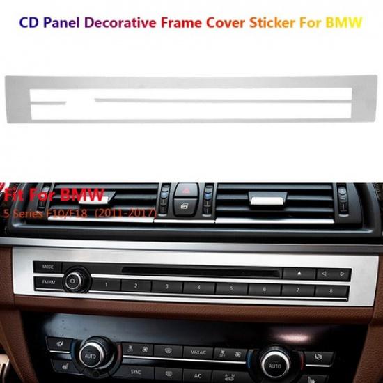 Stainless For BMW 5 Series F10 F11 Car Center Console CD Panel Cover Trim Strips