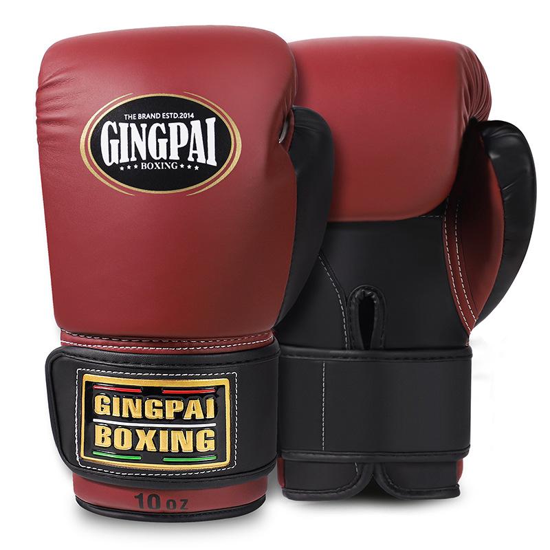 

Adult Professional Sanda Muay Thai Gloves Combat MMA Punching Gloves Kickboxing Training Equipment 12oz красный