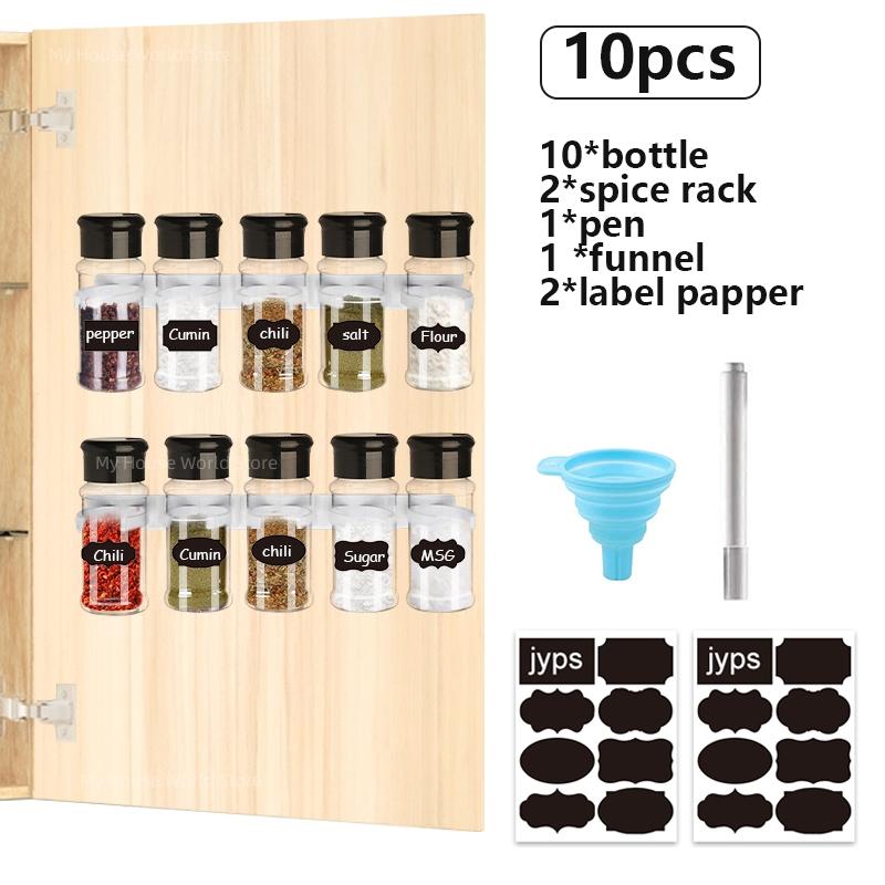 5/10/15/20PC Jars for Spices Salt and Pepper Shaker Seasoning Jar Spice Organizer Plastic Barbecue Condiment Kitchen Gadget Tool
