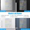 1Pcs Acrylic Magnetic Meal Planner Menu Board - Clear Weekly Calendar for Kitchen Fridge W/ 8 Markers, Refrigerator Noteboard