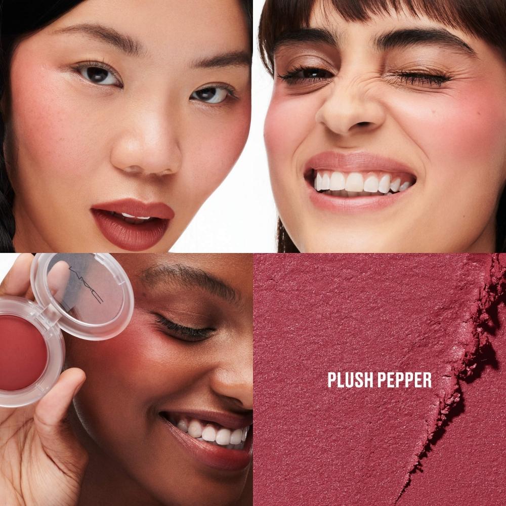 Mac Cosmetics Glow Play Cushiony Lightweight Buildable Blurring Blush Plush Pepper Blood Tangerine