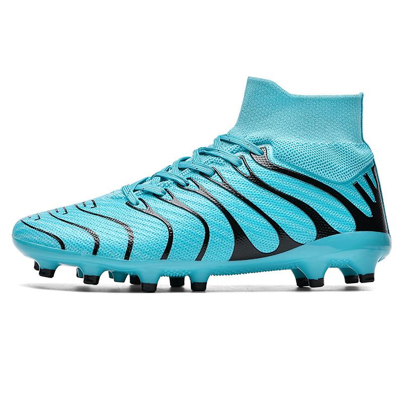 New high-top football shoes AG spikes youth training shoes artificial turf sports shoes manufacturer shoes