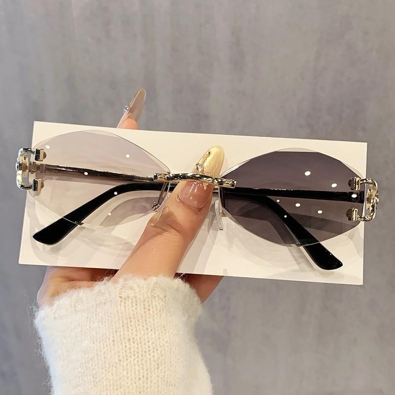 Geometric Square Sunglasses With Metal Frame Uv400 For Fashion Casual Outdoor Activities