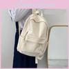 Solid Color Backpack School Bag Junior High College Students Unisex Design Gift