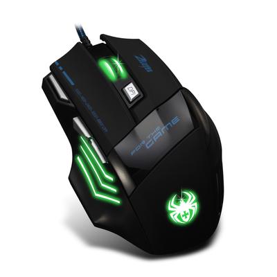 ZELOTES T-80 souris de jeu 7200 DPI rétro-éclairage LED multicolore optique 7 boutons souris Gamer USB filaire