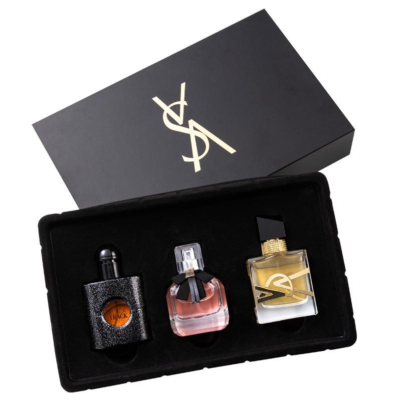 Flower Story Women's Three-Piece Perfume Gift Set: Freedom Water, Black Opium, Inverted Paris