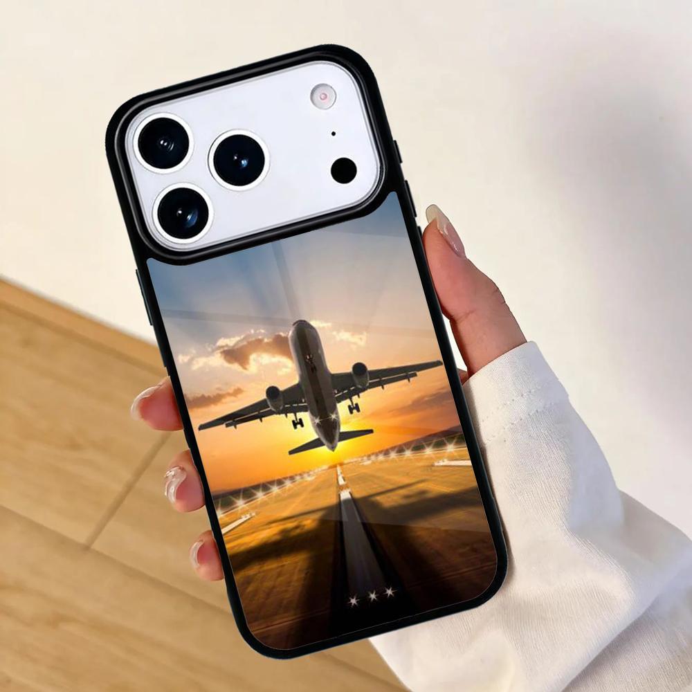 Aircraft Airplane Plane fly travel cloud Mobile Phone Case for IPhone 17 AIR 16pro Max 15 14 13 12 11 Bumper Cover