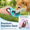 Portable Dog Water Bottle, Plastic/Stainless Steel Pet Water Dispenser Silicone Foldable Bowl Leak Proof Small Dog Water Bottle