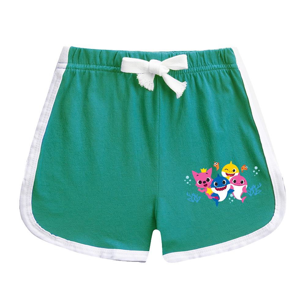 2023 Baby Shark Kids Summer Short Sleeve Cotton T-shirt & Shorts Set