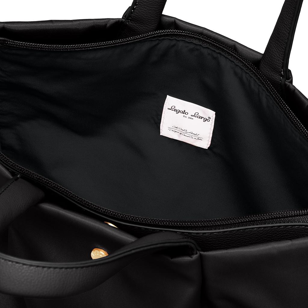 Legato Largo Women's Water-Repellent 2-Way Shoulder Bag, A5 (LH-L0002), Black, Free Size