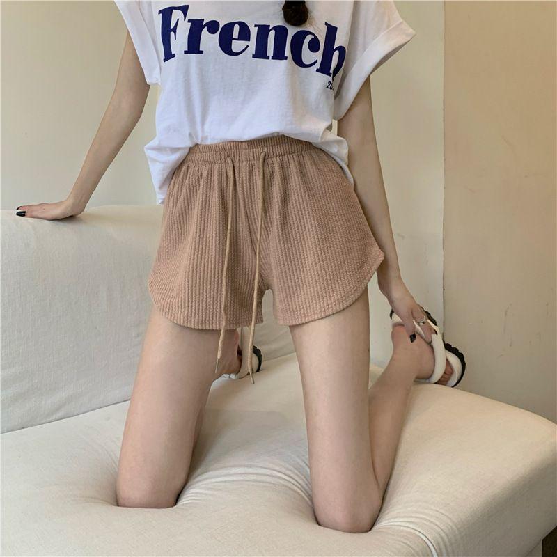Women's Wide-Leg High-Waisted Casual Shorts - Korean Style, Loose, Thin, Summer Cool, and Sporty Hot Pants