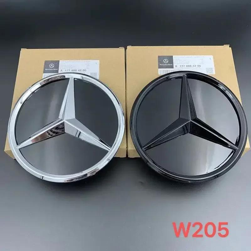AAM1 1pcs Front Grille Star Logo Badge Mirror Bottom 3D ABS Logo for Mercedes-Benz W205 W176 W212 W218 C117 CLA GLA CLS GLC Class