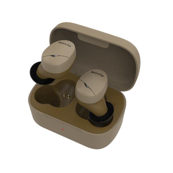 

movio a neutral Bluetooth true wireless earphones in camp sand beige M310SHOESCBE, color, touch-sensitive 5.0