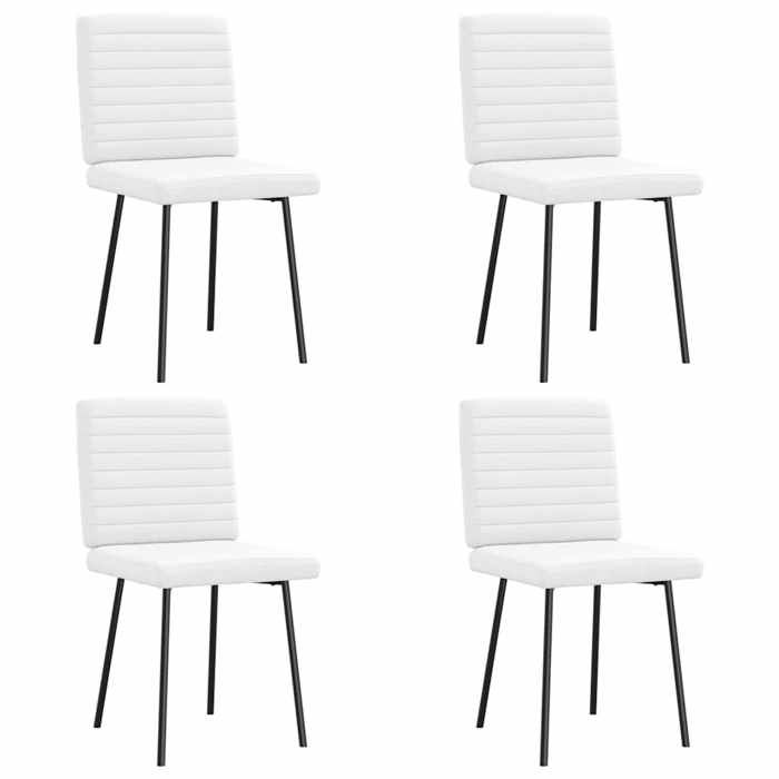 VidaXL Chaises à manger lot de 4 blanc similicuir, chaise, chaise de salon, chaise d'appoint, chaise de cuisine, siège à 3315272
