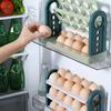 Practical Egg Holder High Capacity Anti-drop Simple Access Refrigerator Side Door Fresh-Keeping Egg Box Home Supply