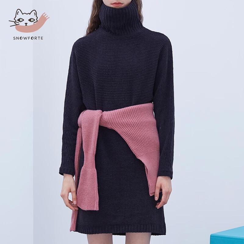 

Sinopurple Women s Spring/Summer High-Neck Mid-Length Loose Commuter Dress M165/88A