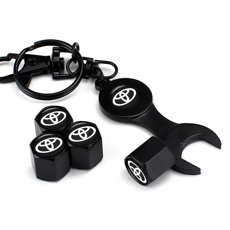 VTSJ3 Car Tire Valve Cap For Toyota Corolla Camry RAV4 CHR Yaris Prius Prado Auris Avensis Hilux Air Stems Caps Auto Dustproof Cover