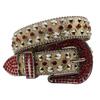 High-End Unisex Rhinestone Leather Belt - European American Hip Hop Punk Style, Trendy Versatile Outdoor Waistband