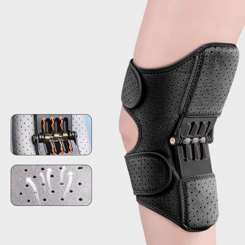 Non-Slip Breathable Knee Booster Adjustable Spring Stabilizer Brace Joint Support Powerful Rebound Springs Knee Assistive Device