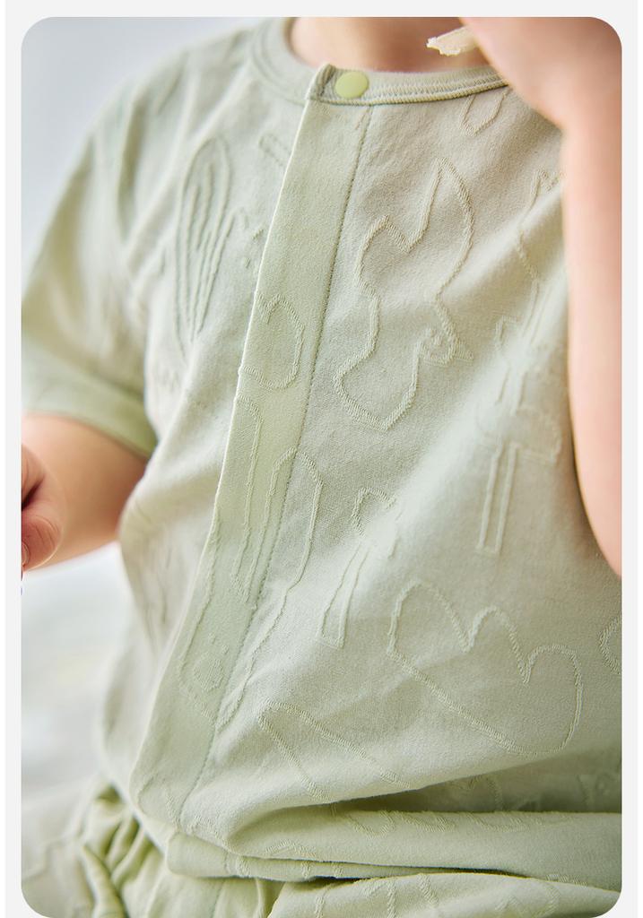 Mini Balabala Baby Jumpsuit Summer Soft, Soft, Elastic, Skin Friendly, Breathable Animal Jacquard Crawling Suit 26 New Products