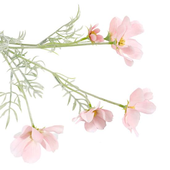 Artificial Cosmos Flowers 23  Faux Silk Cosmos Flower Stem Fake Flower Arrangements розовый