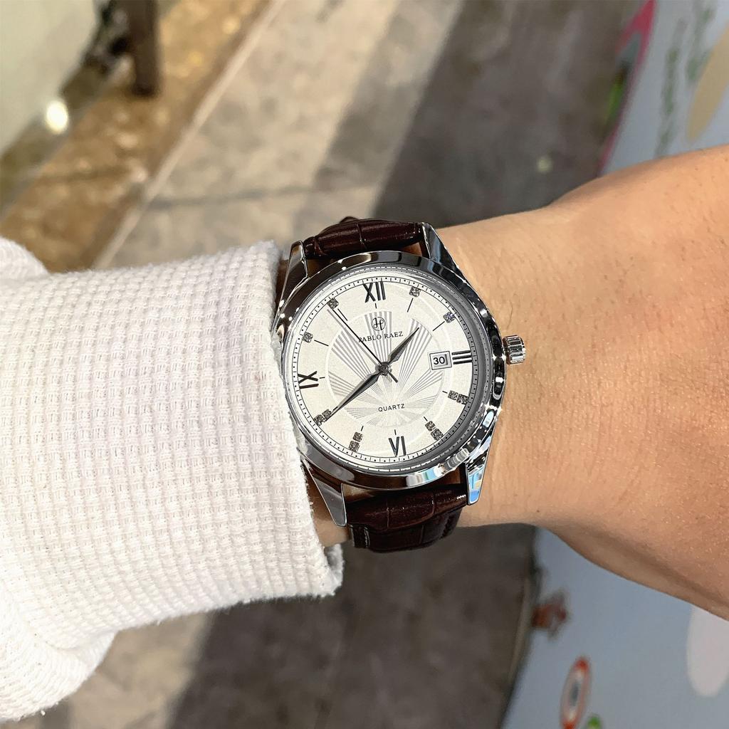 TOP Brand Men's Watch Business Calendar High quality Stainless Steel Watch Student Fashion Quartz Clock Watches Has Box