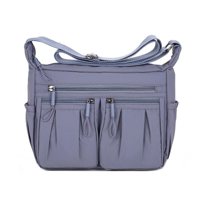Сумки кроссбоди для женщин Многокарманная наплечная сумка Водонепроницаемые нейлоновые сумки-мессенджеры и сумки Модные кошельки синий 1460₽