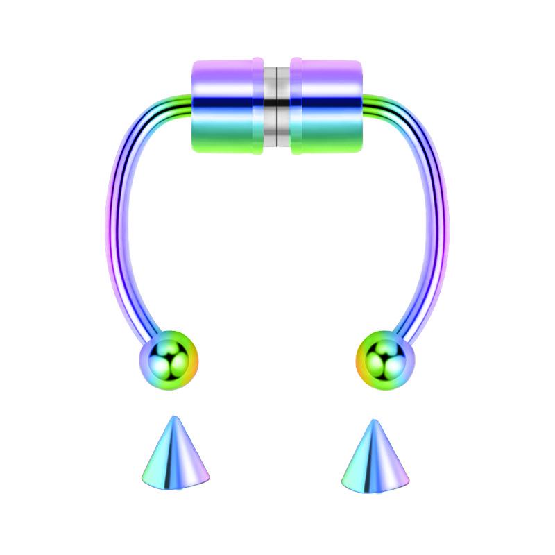 

316 Stainless Steel Magnetic Fake Nose Ring and Stud Set