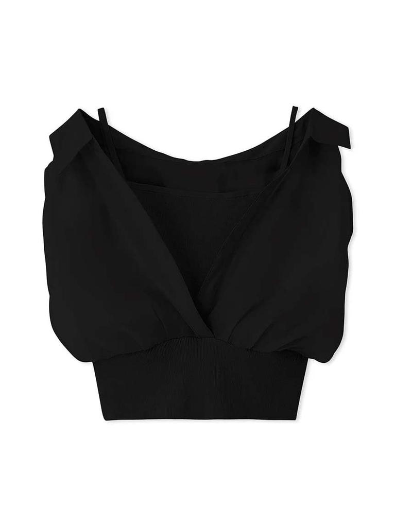 Snidel Docking Knit Top Black Women's SWNT244250,